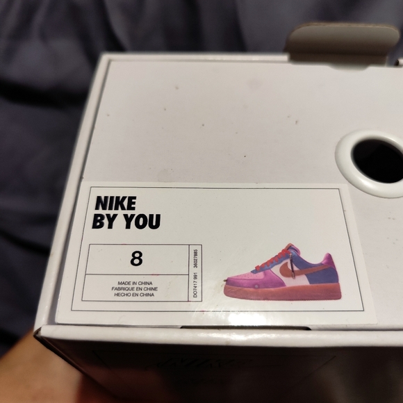 ONE OF A KIND CUSTOM Nike Air Force 1 Low By You, AF1 Women's Size 8 COLLECTORS! - Picture 9 of 9